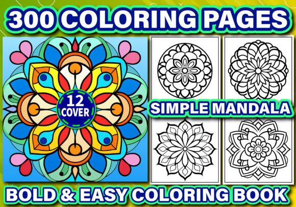 Download Simple Mandala Bold &amp; Easy Coloring Book - Mandala Collection