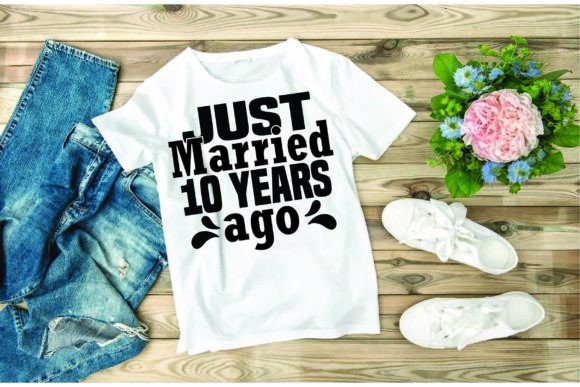 Download Wedding Svg Design,Just Married 10 Years - Premium Resources